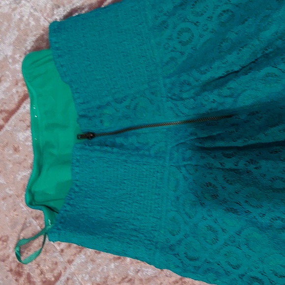 Fossil Green Strapless Dress sz XS - Picture 4 of 5